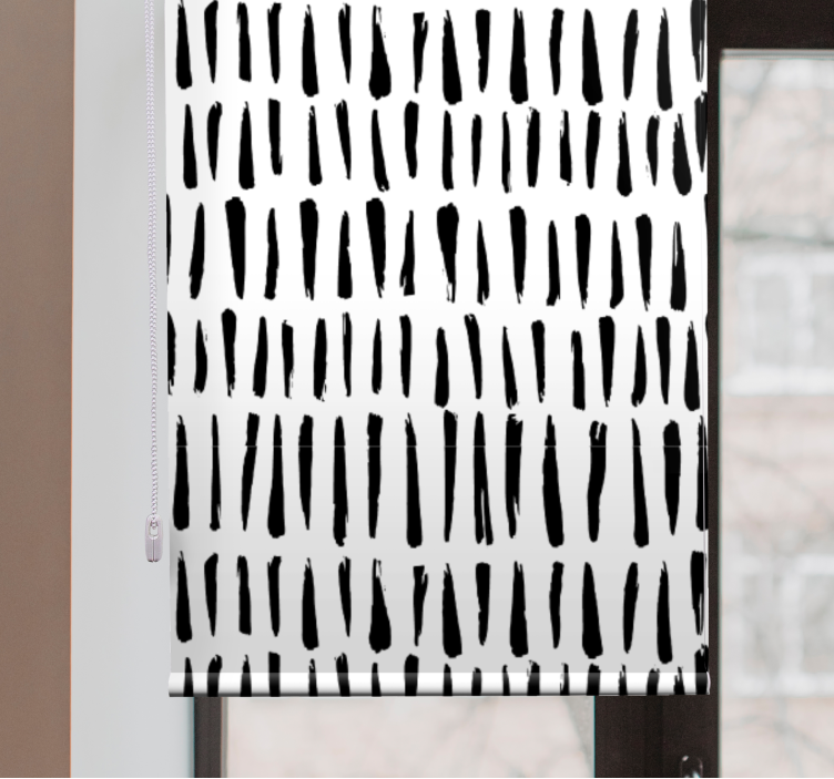 Vertical Black Strokes texture and pattern roller blind - TenStickers