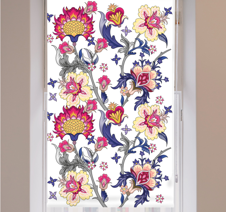 Vibrant Floral Arrangement flower roller blind - TenStickers