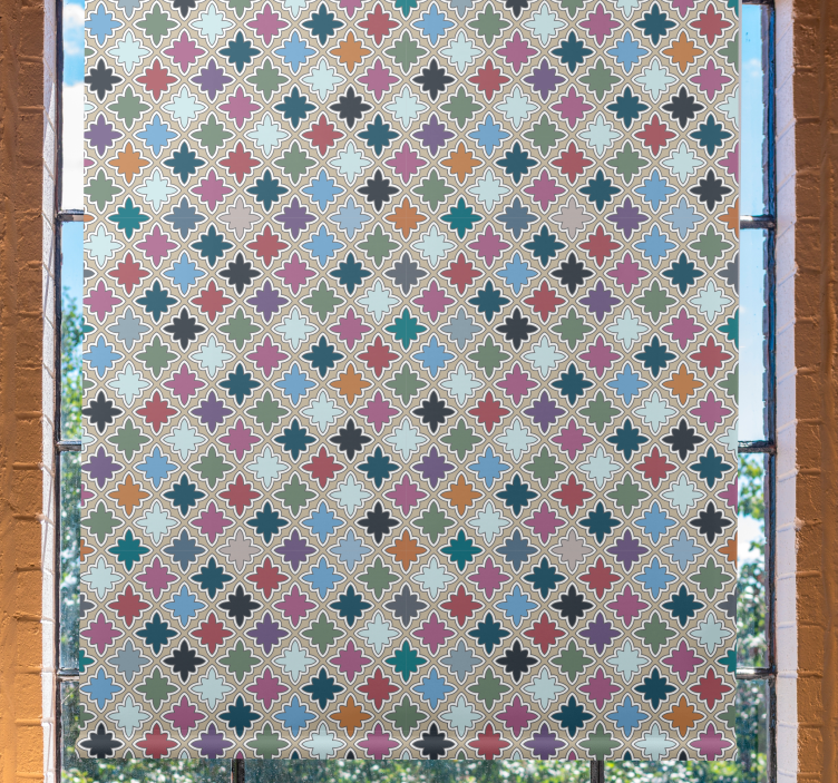 Vibrant Geometric Pattern roller blind - TenStickers