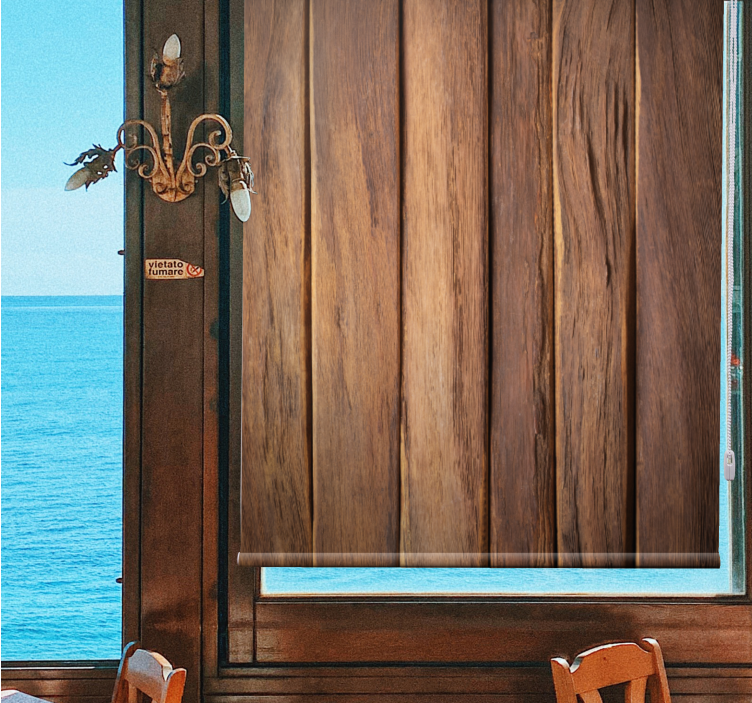 Wood Grain Panels texture and pattern roller blind - TenStickers