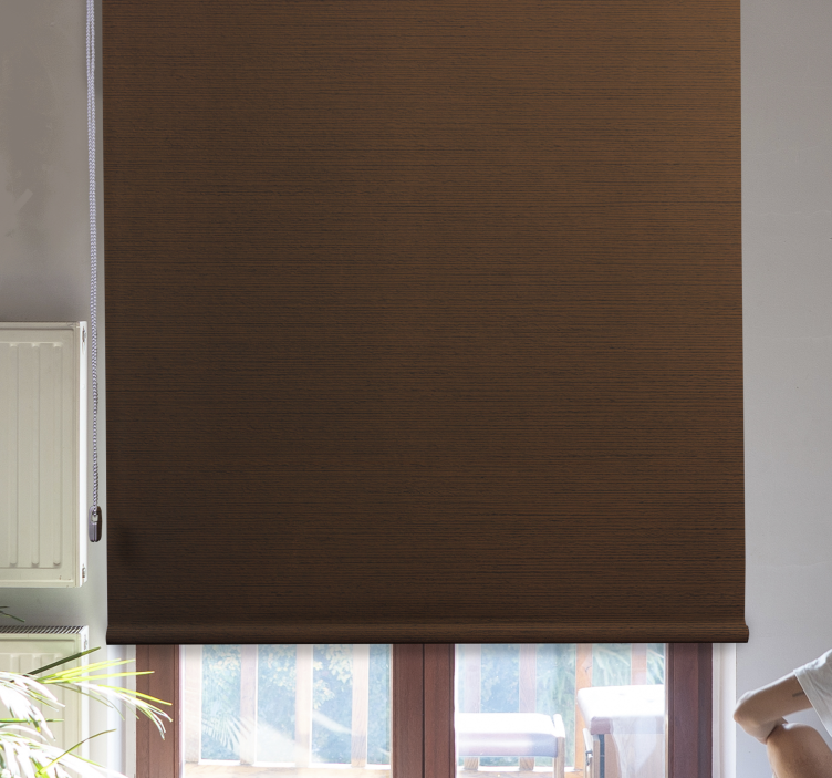 Wooden effect dark brown Rustic blind - TenStickers