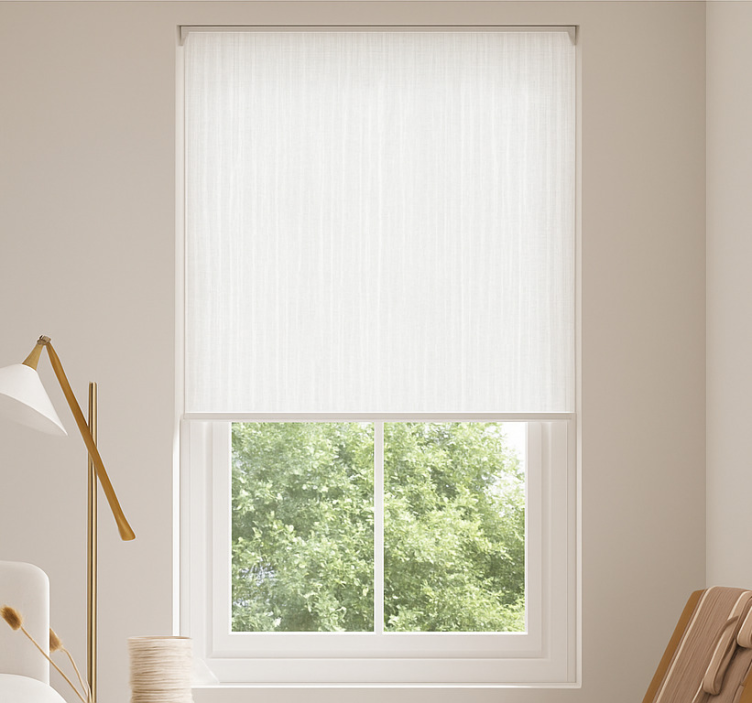 Wooden light grey modern roller blind - TenStickers