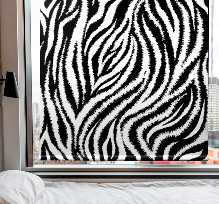 Zebra Stripe Concept animal roller blind - TenStickers