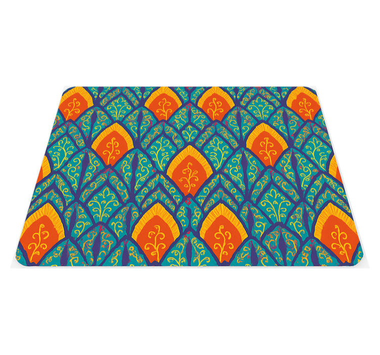 Original placemats colorful peacock design - TenStickers