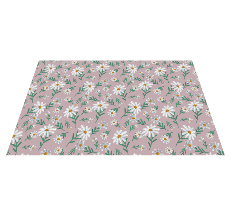 70's Daisy pink floral placemats - TenStickers