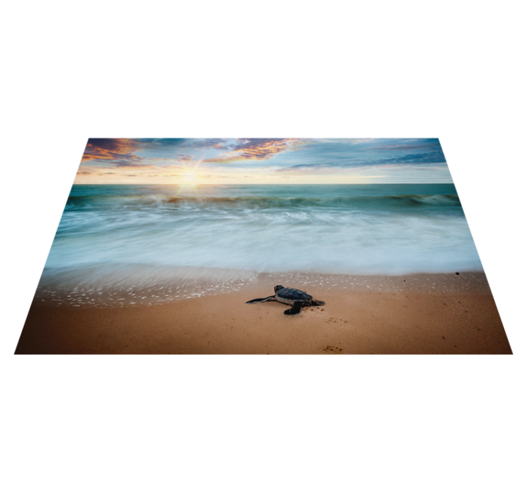 Sunset with turtles turtle placemats - TenStickers