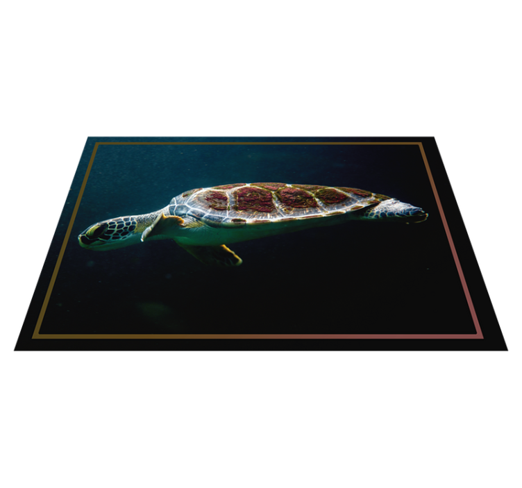 Swimming Turtle home placemats - TenStickers