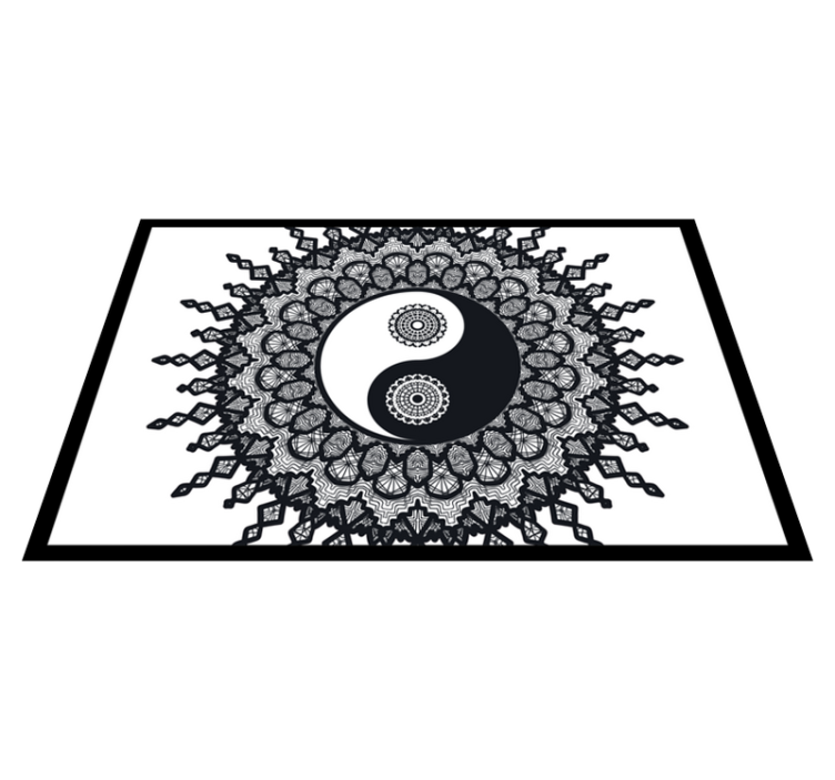 Yin yang mandala pattern placemat - TenStickers