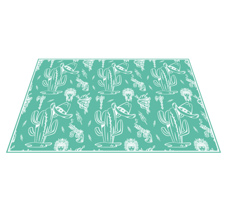 Original placemats cactus pattern design - TenStickers