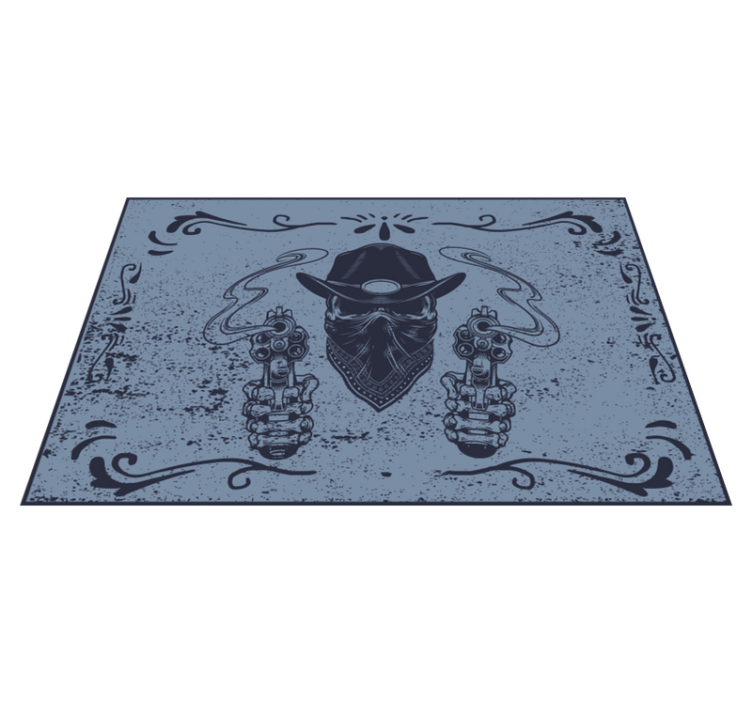 Original placemats cowboy face and guns design - TenStickers