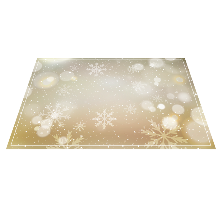 Silver and Gold Snowflakes Christmas placemats - TenStickers