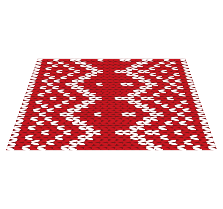 Red geometric pattern placemat - TenStickers