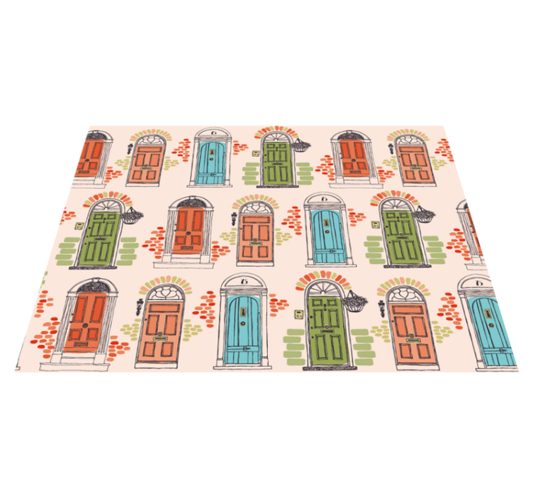 Doors of Dublin Vinyl placemats - TenStickers