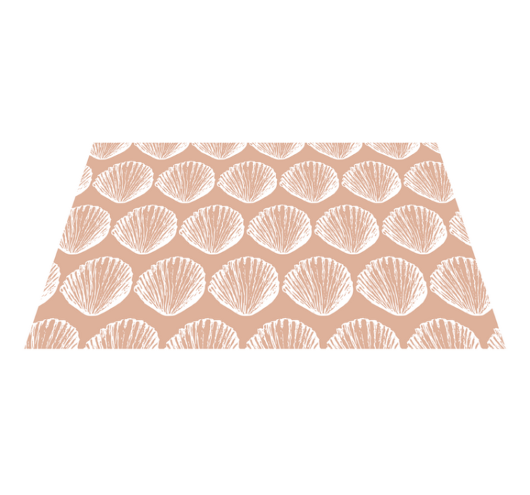 Retro Seashell Pattern beige  seashell placemats - TenStickers