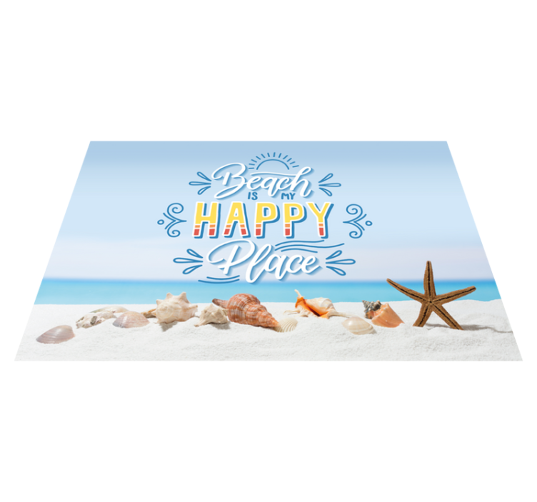 Seashell and starfish photo seashell placemats - TenStickers