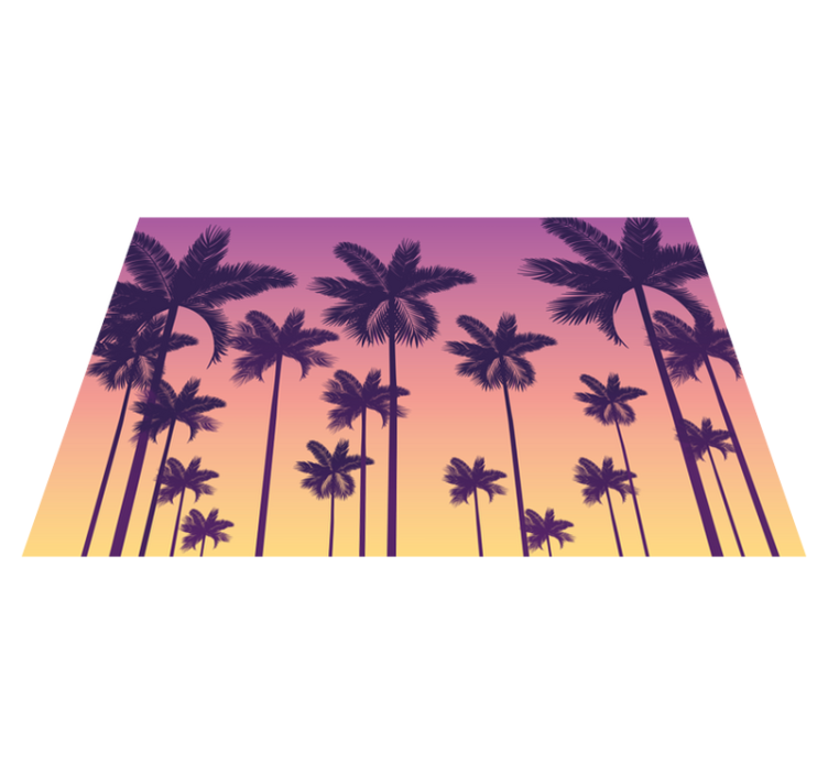 Sunset Palms 70's sun placemats - TenStickers