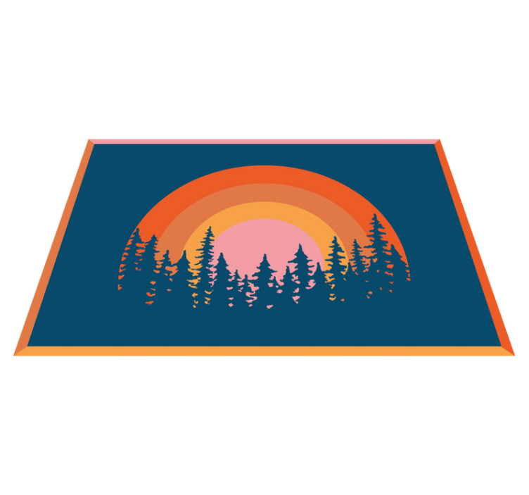 Original placemats vibrant rainbow landscape - TenStickers