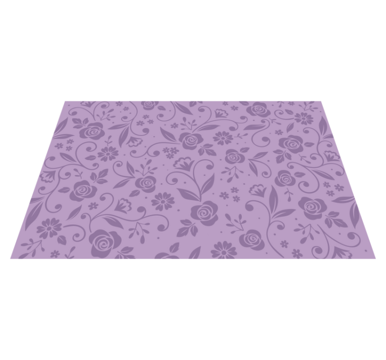 Floral violet pattern placemat - TenStickers