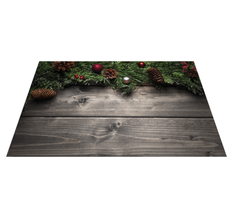 Christmas placemats with festive pinecone design - TenStickers