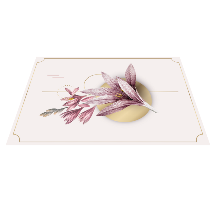 Original placemats elegant floral design - TenStickers