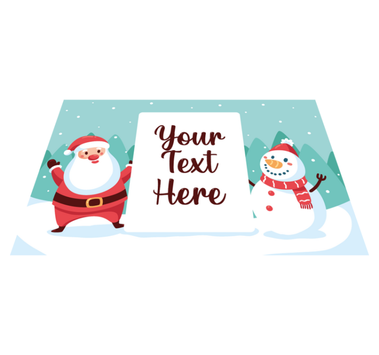 Customizable with name santa claus placemat - TenStickers