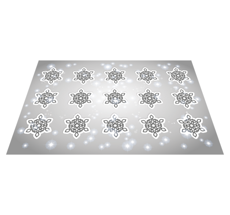 Christmas placemats snowflake design - TenStickers