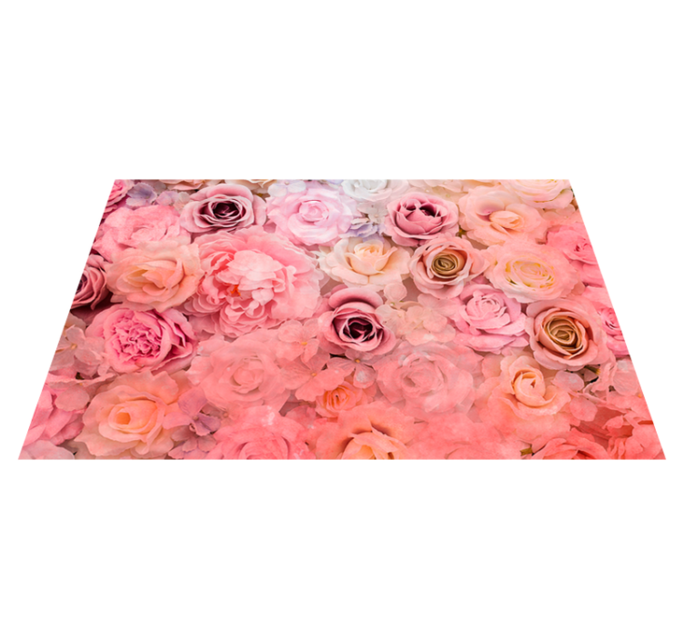 Floral rose pattern placemat - TenStickers