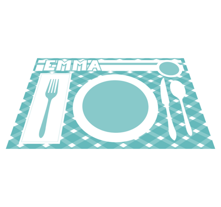Plate setting Personalised placemats - TenStickers