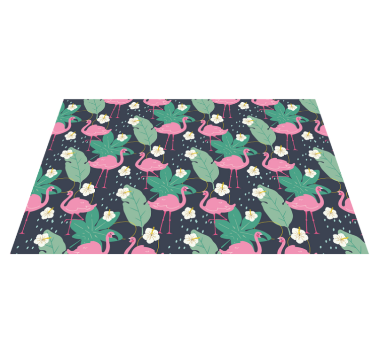 Original placemats flamingo leaf design - TenStickers
