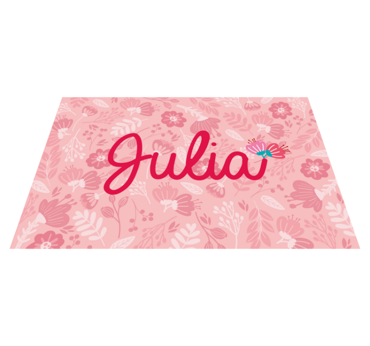 Personalisable placemats floral custom design - TenStickers