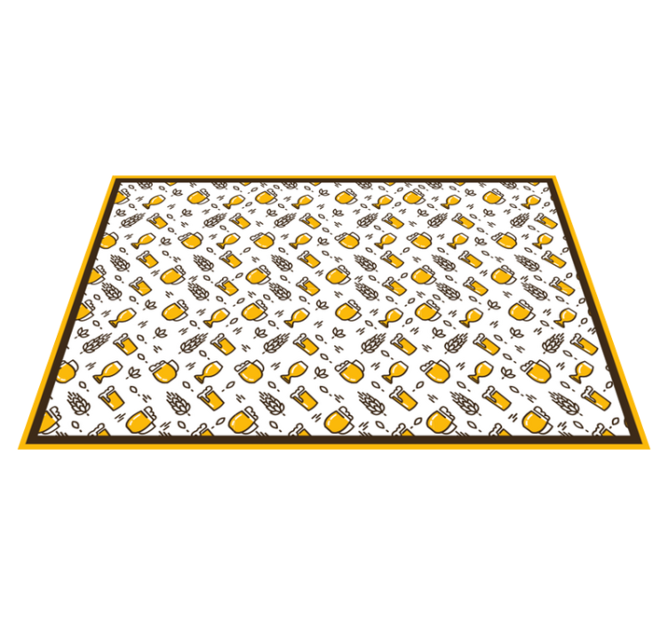 Beer Mugs modern placemats - TenStickers