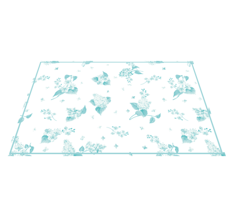Modern placemats floral design surface - TenStickers