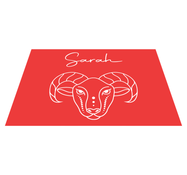 Personalisable placemats with stylized ram design - TenStickers