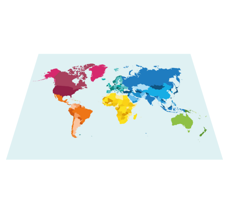Original placemats colorful world map - TenStickers