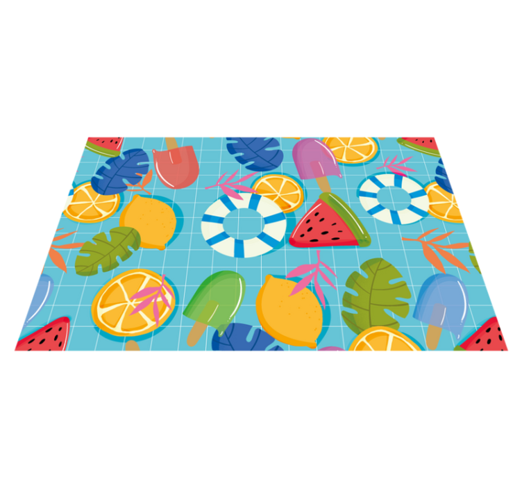 Children placemats fruit and ice cream design - TenStickers