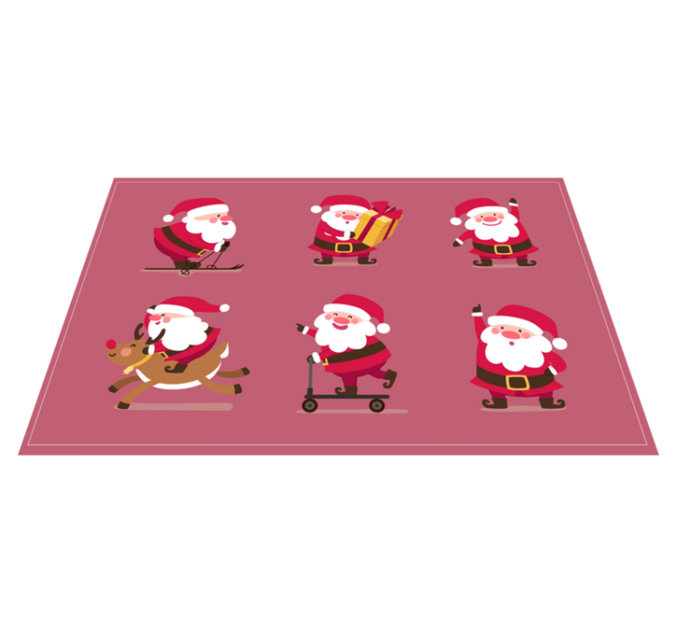 Christmas placemats featuring santa claus designs - TenStickers
