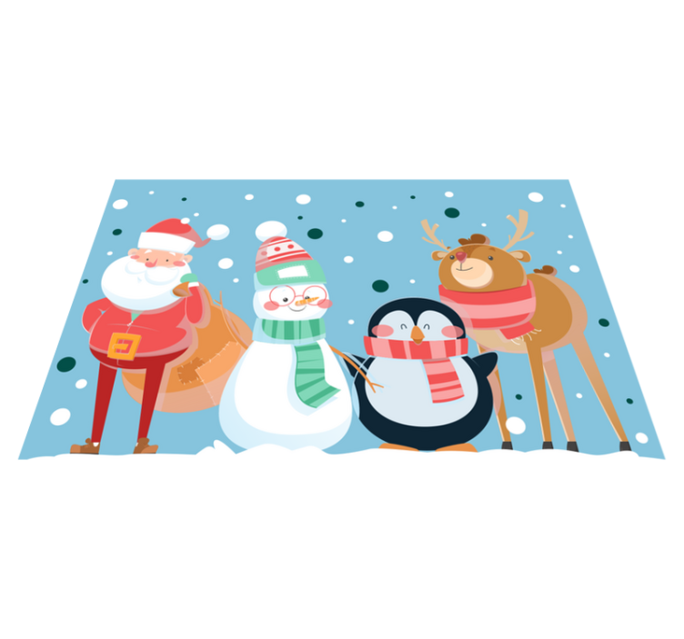 Christmas placemats featuring jolly santa designs - TenStickers