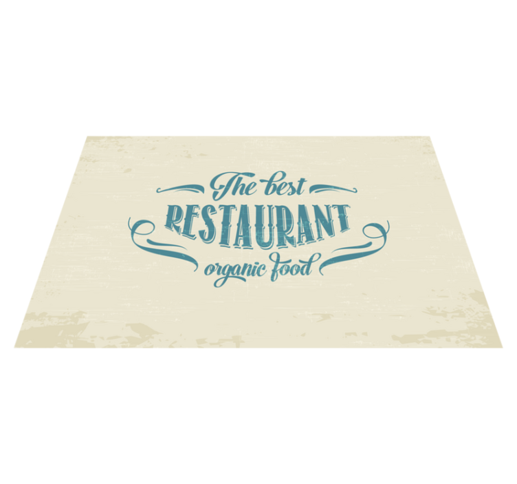 Placemat with quote organic restaurant food - TenStickers