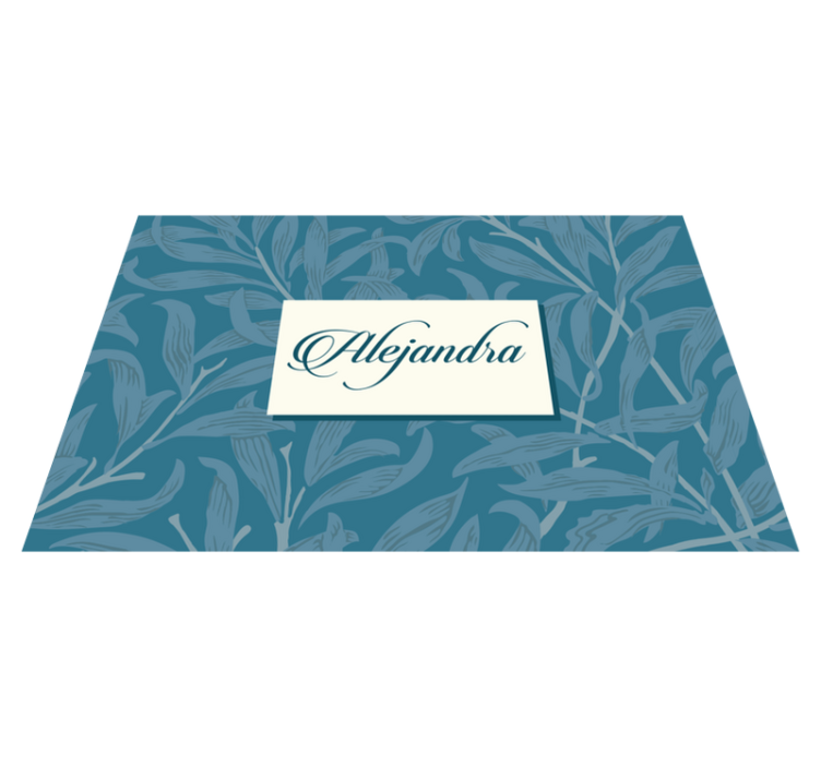 Personalisable placemats with elegant leaf design - TenStickers
