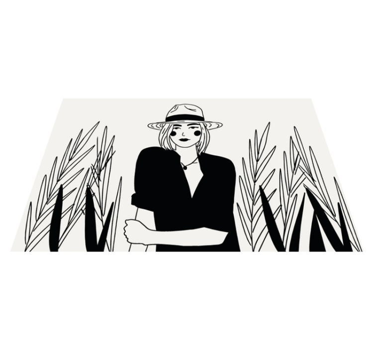 Original placemats stylish woman design - TenStickers