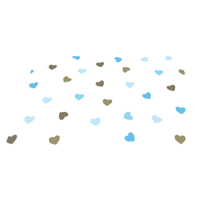 Original placemats colorful heart design - TenStickers