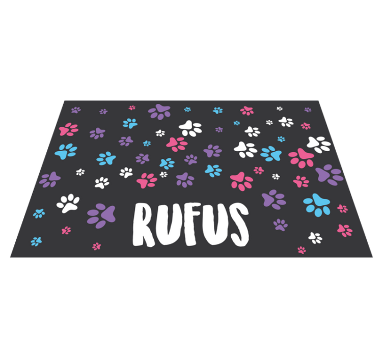 Paw print pattern Personalised placemats - TenStickers