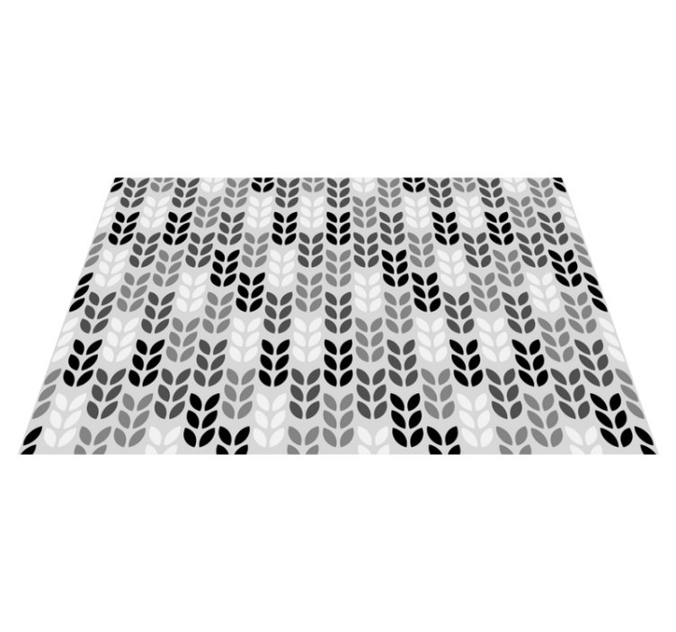 Grey and black leaves elegant placemats - TenStickers