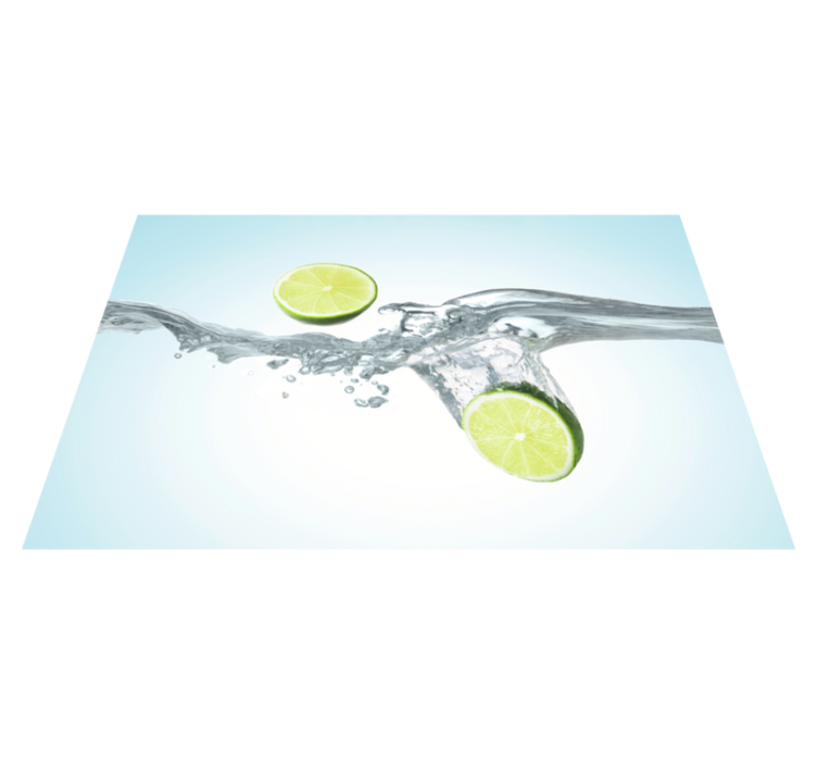 Sliced limes splash placemat - TenStickers
