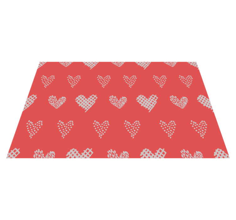 Drawn red and grey pattern original placemats - TenStickers