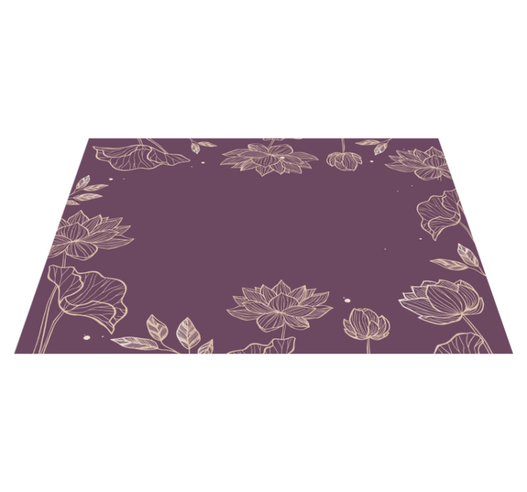 Elegant placemat with floral lotus design - TenStickers