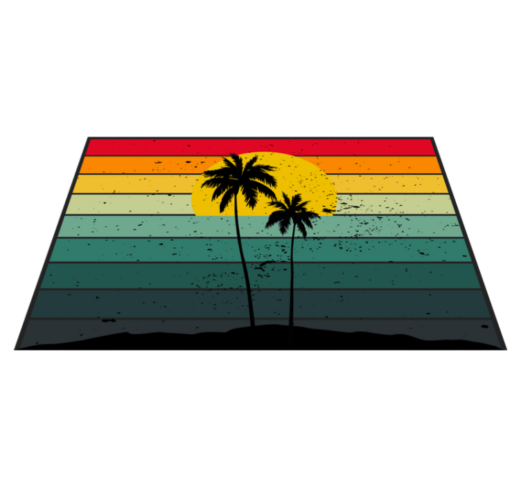 Original placemats tropical sunset landscape - TenStickers