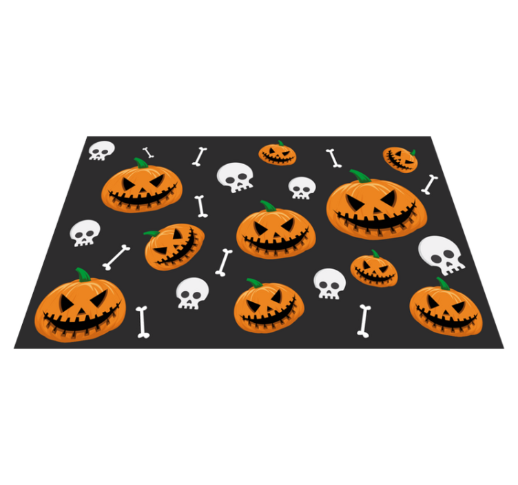 Pumpkins and bones Halloween placemats - TenStickers