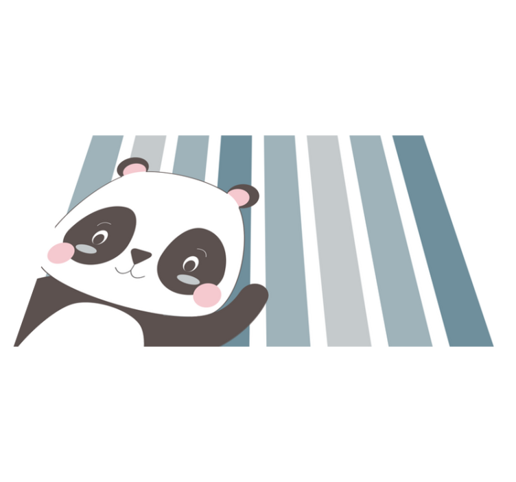 Children placemats panda character design - TenStickers