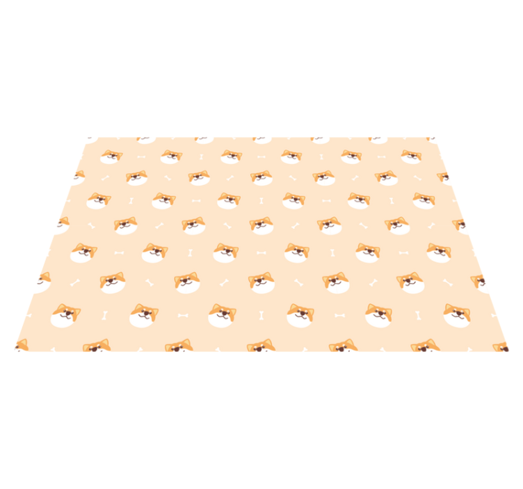 Cute dog face cartoon modern placemats - TenStickers